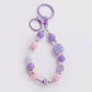 2-Piece Womens Beaded Bag Charm with Hanging Clip and Decorative Accents