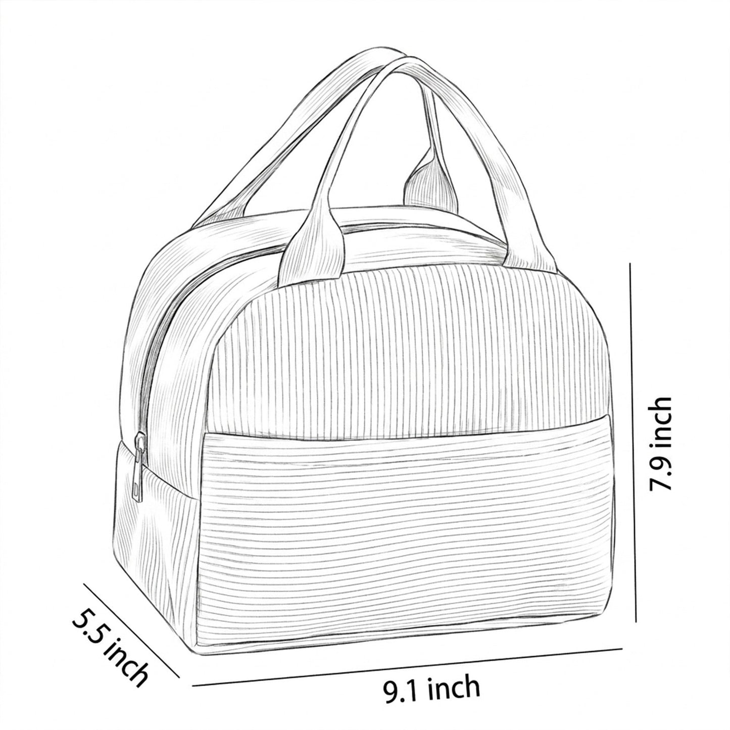 Insulated Lunch Bag Reusable Lunch Tote with Handle