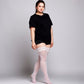 2pcs Women's Lace Top Thigh High Stockings Sheer Smooth Finish Stretch Hold-Up Design and Delicate Floral Trim Detail