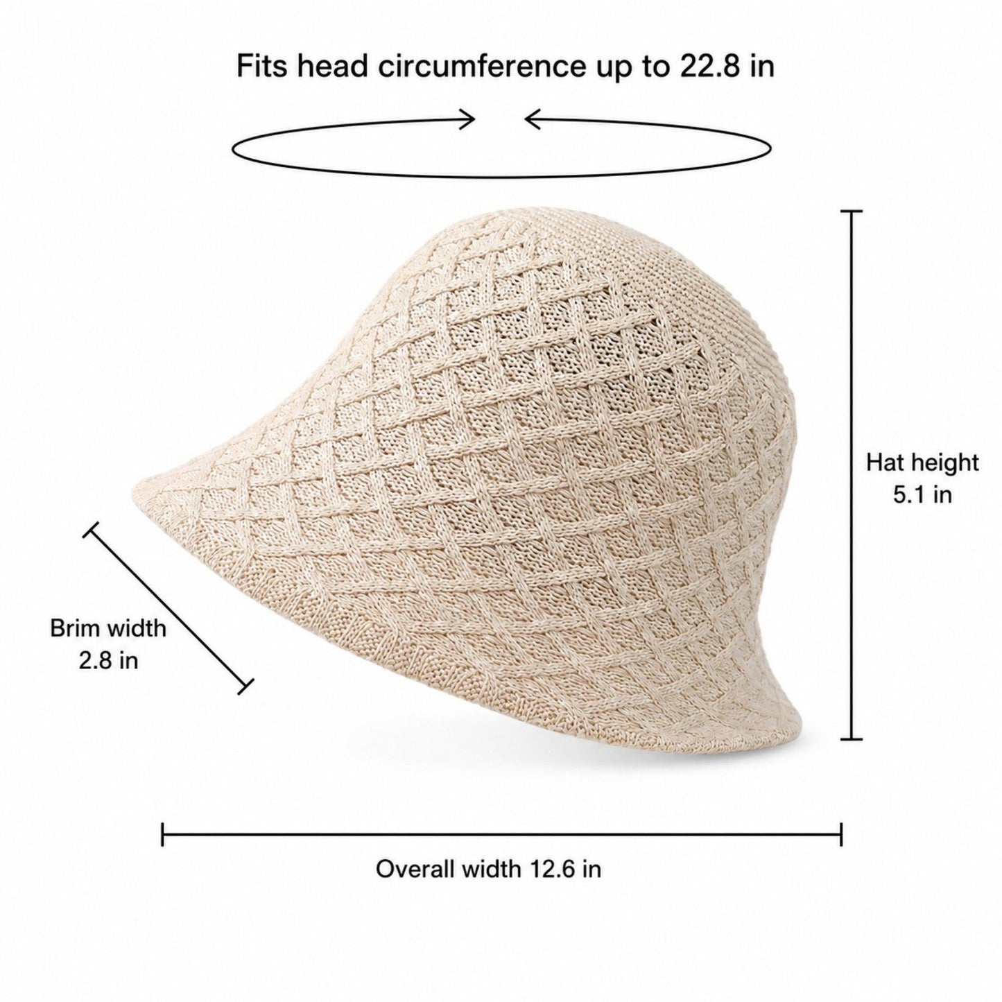 Summer Bucket Hat - Lightweight Woven Straw Sun Hat for Beach and Vacation
