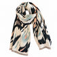 Abstract Geometric Print Oversized Scarf Wrap with Fringe 70.8*25.6 Inches