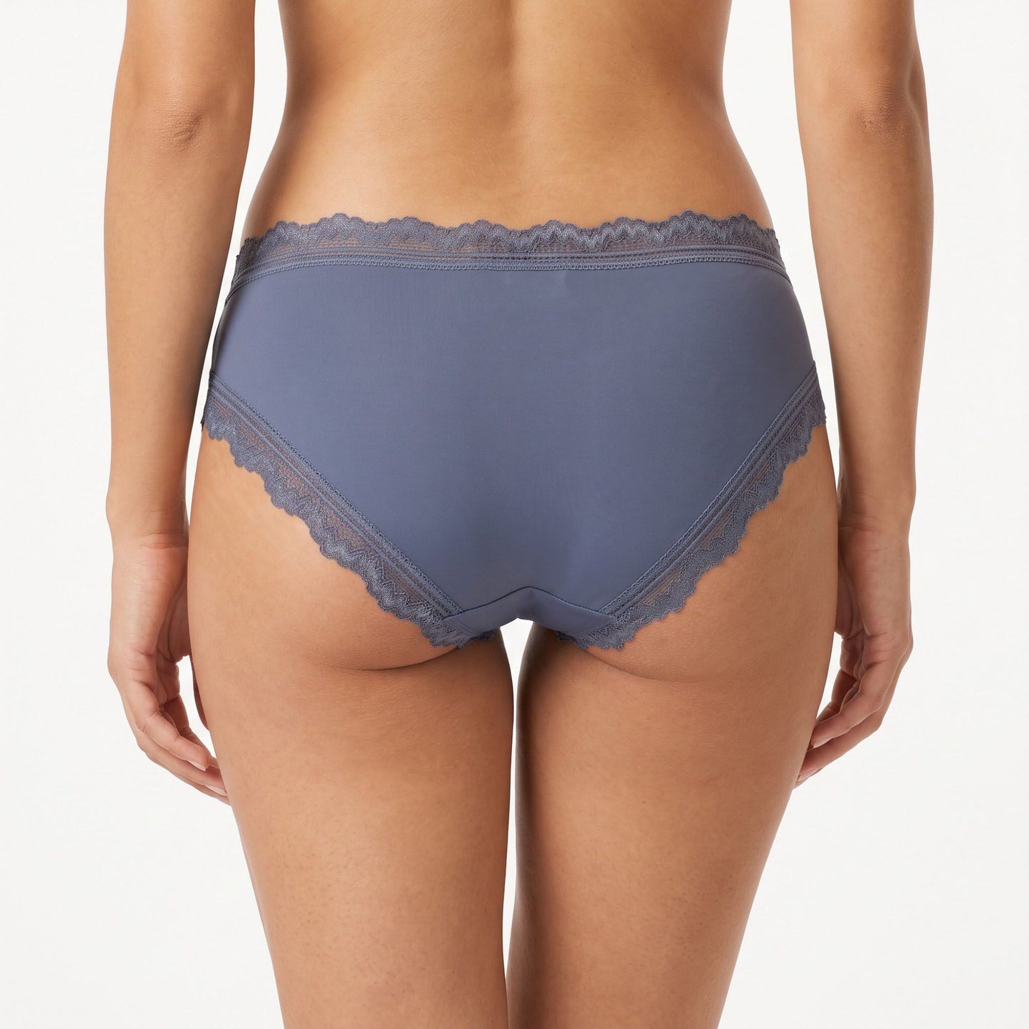 2 Pack Lace Trim Hipster Underwear with Bow Detail