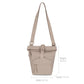 Water Resistant Nylon Crossbody Bucket Bag Adjustable Strap Multi Pocket Everyday Travel Bag