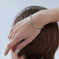 Women's Titanium Steel Wave Cuff Bracelet Adjustable Bangle for Casual & Dressy Styling