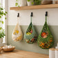 3pc Crochet Hanging Storage Basket Set Small Medium Large Wall Organizer Bins