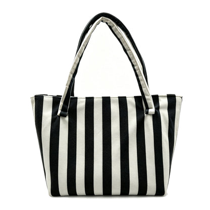 Striped Terry Cloth Tote Bag Roomy Beach and Travel Shoulder Carryall
