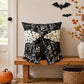 Halloween Throw Pillow Cover with Decorative Bow 18 x 18 Inch