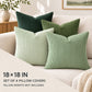 4 Pack Corduroy Throw Pillow Covers 18 x 18 Inch Wide Stripe Texture