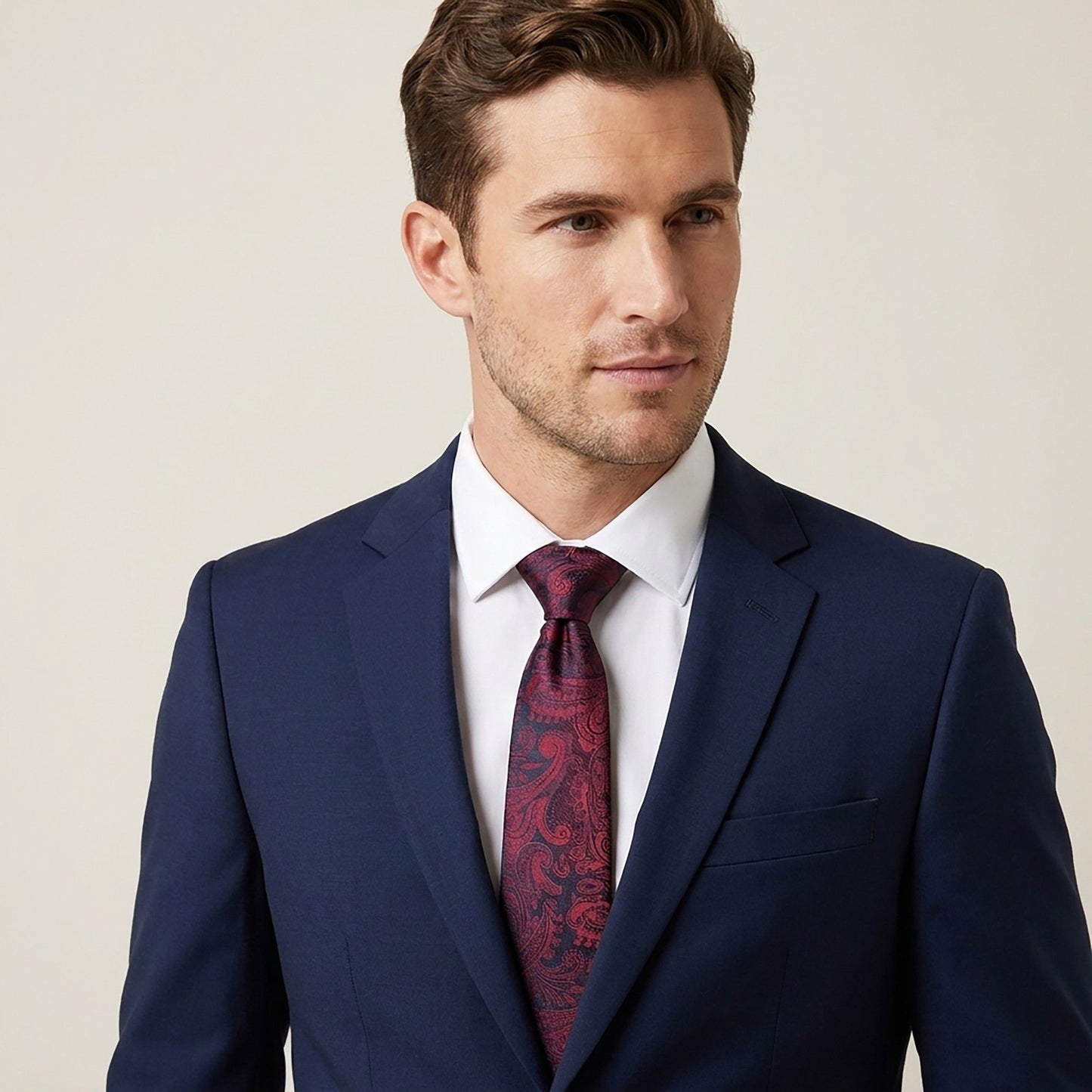 Men's Floral Print Tie with Woven Botanical Pattern and Classic Tapered Design