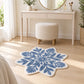 31.5 Inch Floral Tufted Accent Rug Decorative Shaped Area Rug for Bedroom and Entryway