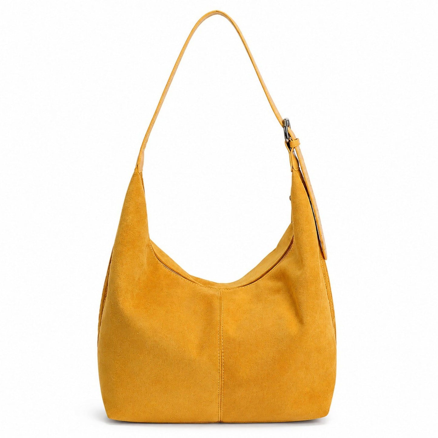 Faux Suede Slouchy Hobo Shoulder Bag