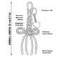 Macrame Bow Keychain with Heart Charm