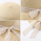 Women's Wide Brim Straw Sun Hat Lace Ribbon Tie Lightweight Summer Beach Hat