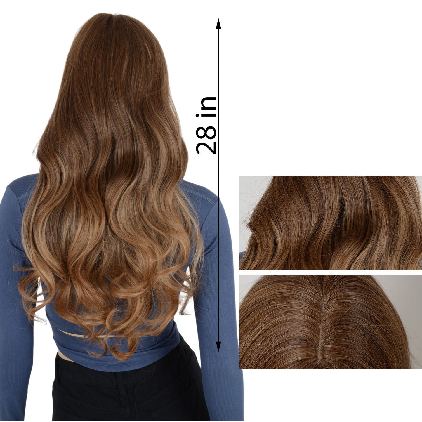 Women's Long Wavy Wig with Bangs