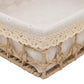 Rectangular Storage Basket with Fabric Lining and Lace Trim