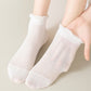 Ribbed Ankle Socks with Soft Ruffle Cuff Stretch Knit Fabric for Everyday Comfort 3-Pack