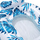 Inflatable Pool Lounger with Tropical Leaf Print and Mesh Seat