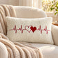 Heart Tufted Decorative Throw Pillow Cover 11.8 x 19.7 in (Single Piece)