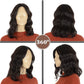 Natural Wavy Bob Wig with Curtain Bangs Synthetic Short Curly Bob