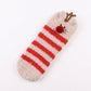Fuzzy Reindeer Crew Socks 2 Pair US 5-10.5