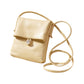 Leather Phone Crossbody Bag with Flap Closure Slim Wallet Design and Adjustable Strap