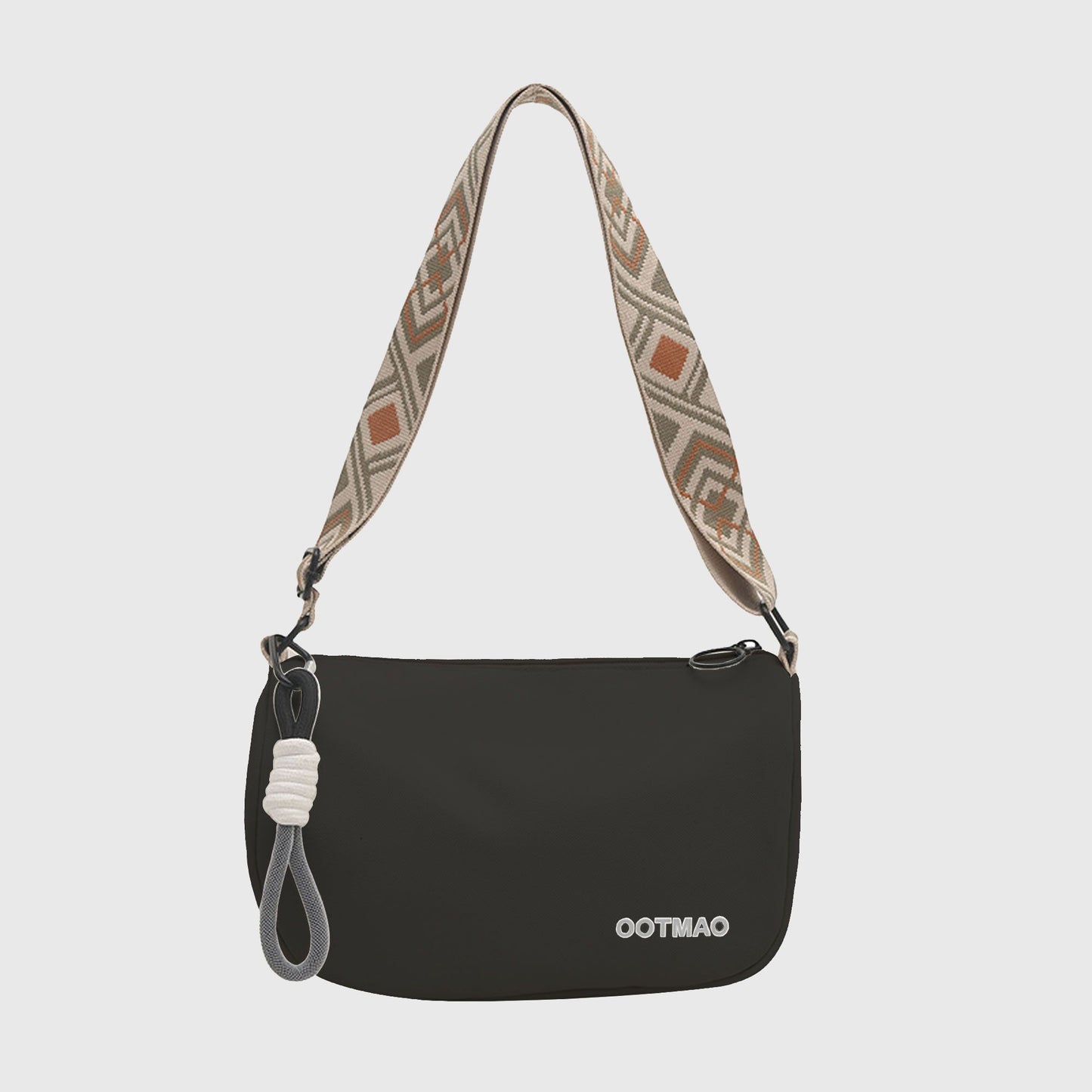Soft Crossbody Bag - Adjustable Patterned Strap Shoulder Bag for Casual Daily & Stylish Outings