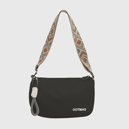 Soft Crossbody Bag - Adjustable Patterned Strap Shoulder Bag for Casual Daily & Stylish Outings