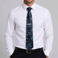 Men's Floral Print Tie with Woven Botanical Pattern and Classic Tapered Design