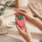 Strawberry Coin Purse Keychain with Zipper and Bag Charm Clip