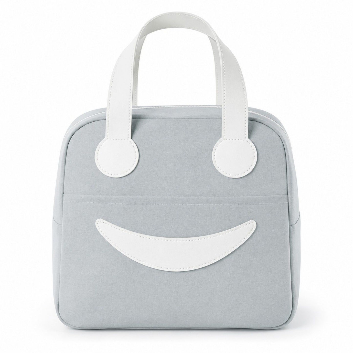 Insulated Lunch Bag with Zip Closure Top Handles and Wipeable Interior for Work School Travel