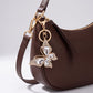 2pc Butterfly Rhinestone Keychain Bag Charm with Lobster Clasp