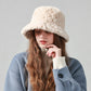 Plush Bucket Hat Soft Fuzzy Teddy Winter Casual Fashion Hat