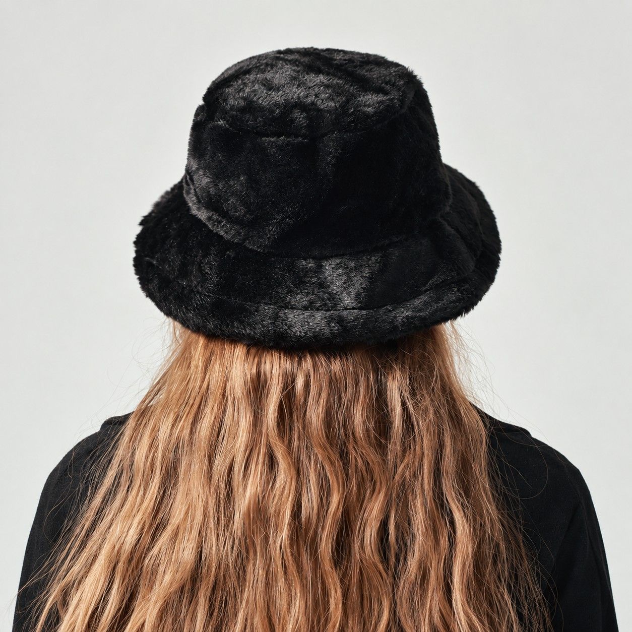 Faux Fur Bucket Hat Soft Plush Winter Casual Fashion Hat