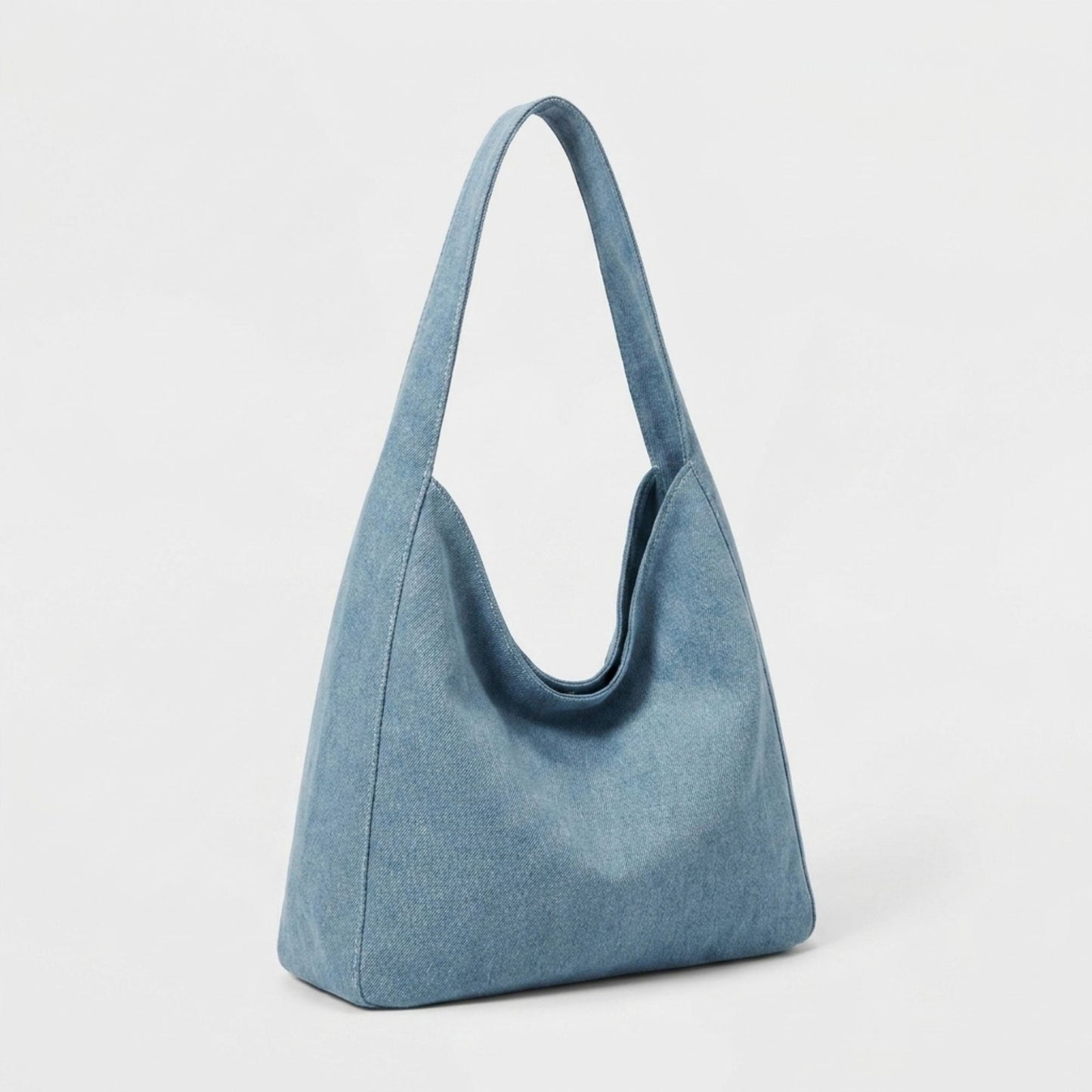 Denim Canvas Hobo Tote Bag Daily Large Capacity Shoulder Handbag For Women