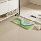 Tufted Floor Mat with Leaf Pattern Non Slip Backing Soft Plush Decorative Indoor Entryway Bathroom Rug