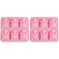 6-Cavity Turtle-Shaped Silicone Mold for Candy, Chocolate, Ice and Treats 6.5x6x0.8in