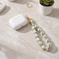 Floral Braided Wrist Strap with Swivel Clasp