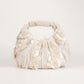 Sequin Hobo Shoulder Bag with Oversized Paillette Details Padded Handle