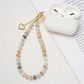 Beaded Phone Wrist Strap with Heart Charm