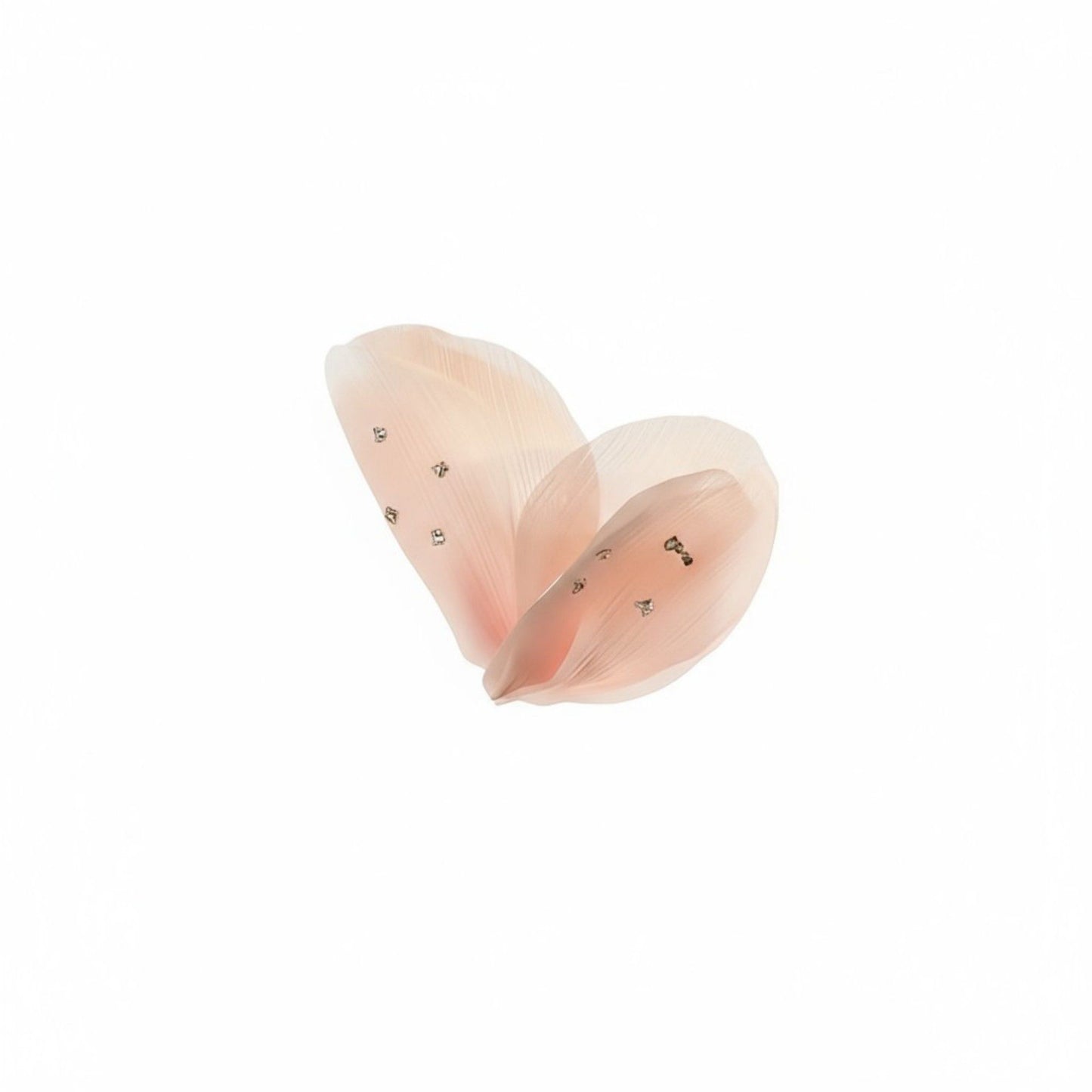 Sheer Organza Bow Hair Clip with Rhinestone Embellishments and Elegant Layered Design