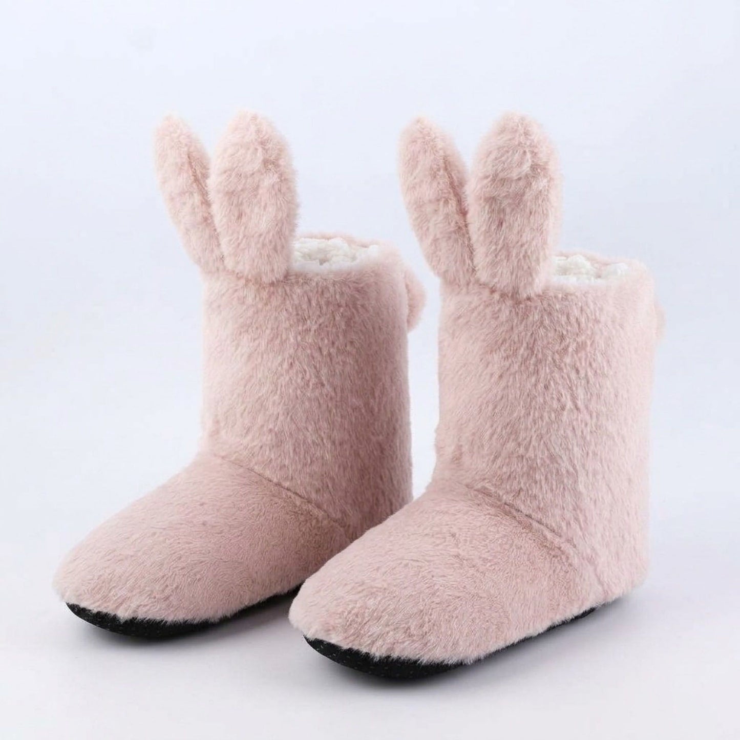 Fuzzy Bunny Slipper Boots
