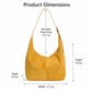 Faux Suede Slouchy Hobo Shoulder Bag