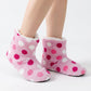 Striped Fuzzy Slipper Boots  US 5-10.5