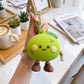 2-Piece Womens Pouch Bag Charm with Hanging Clip and Character Design