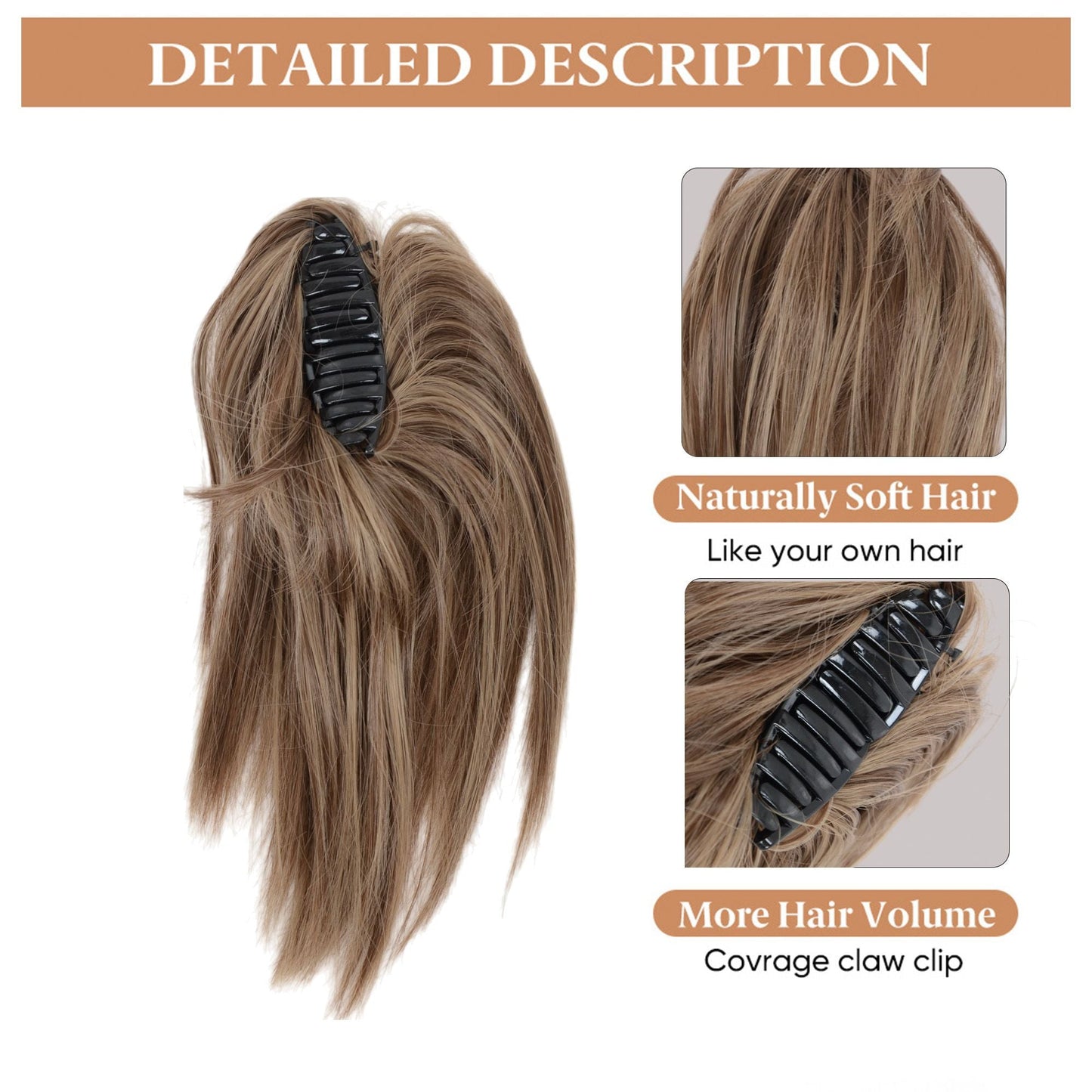 Claw On Ponytail Synthetic Hair Clip In Hair s Hair Piece Ponytail Tail Hair For Women