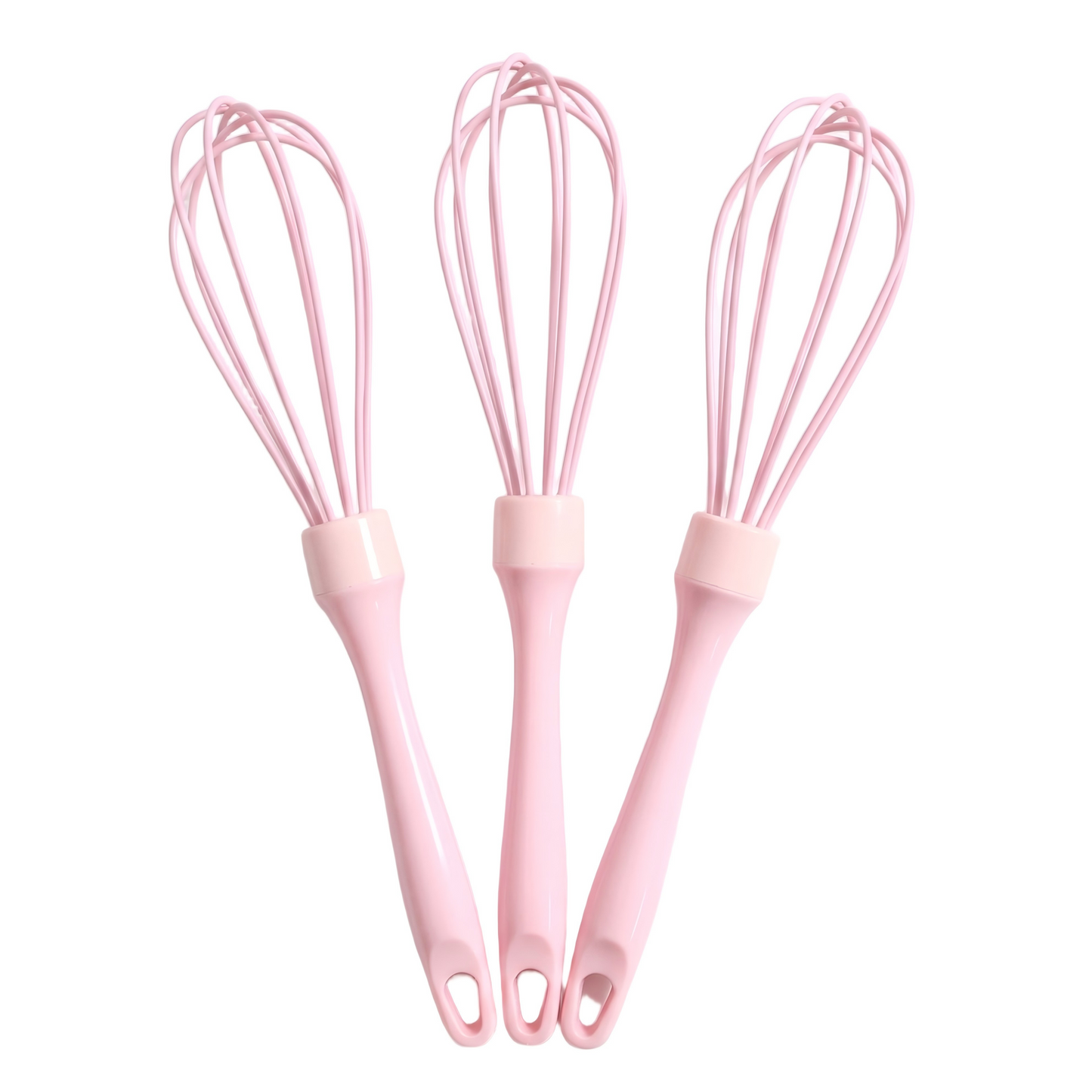 3-Piece Mini Silicone Whisk Set for Baking, Mixing and Kitchen Prep