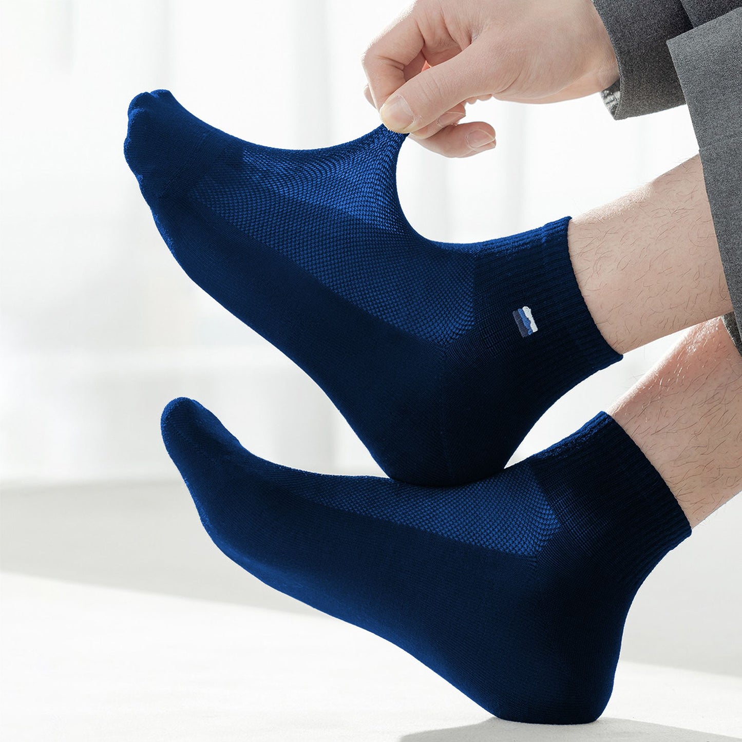 Men's 6pk Summer Breathable Mesh Ankle Socks