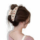 Cherry Print Acrylic Hair Claw Clip with Curved Design and Strong Grip