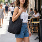 Lightweight Tote Bag with Front Pockets and Shoulder Handles