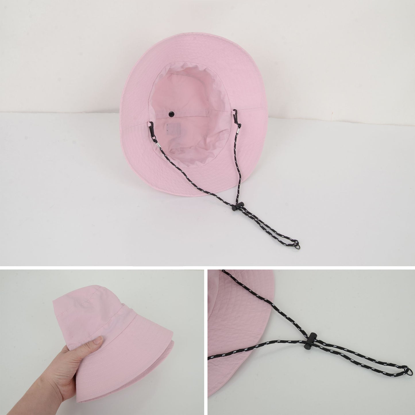 Water-Resistant Packable Bucket Hat with Adjustable Chin Strap Quick-Dry Fabric for Beach Hiking Camping and Outdoor Travel